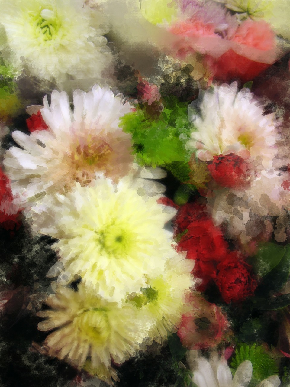 цветы акварель